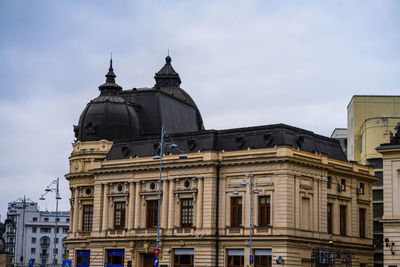 Low angle view of building against sky