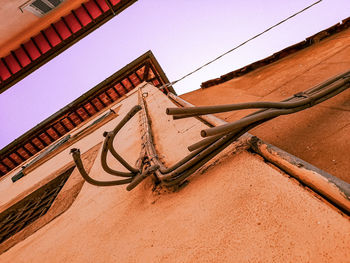 Low angle view of building against clear sky