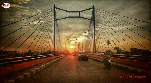 View of suspension bridge