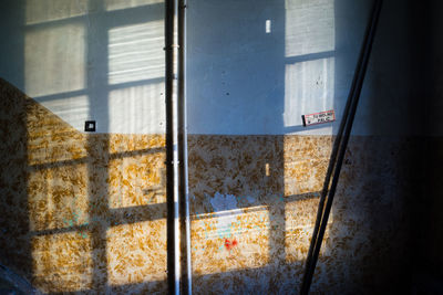 View of building through window