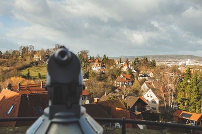 View of townscape against sky