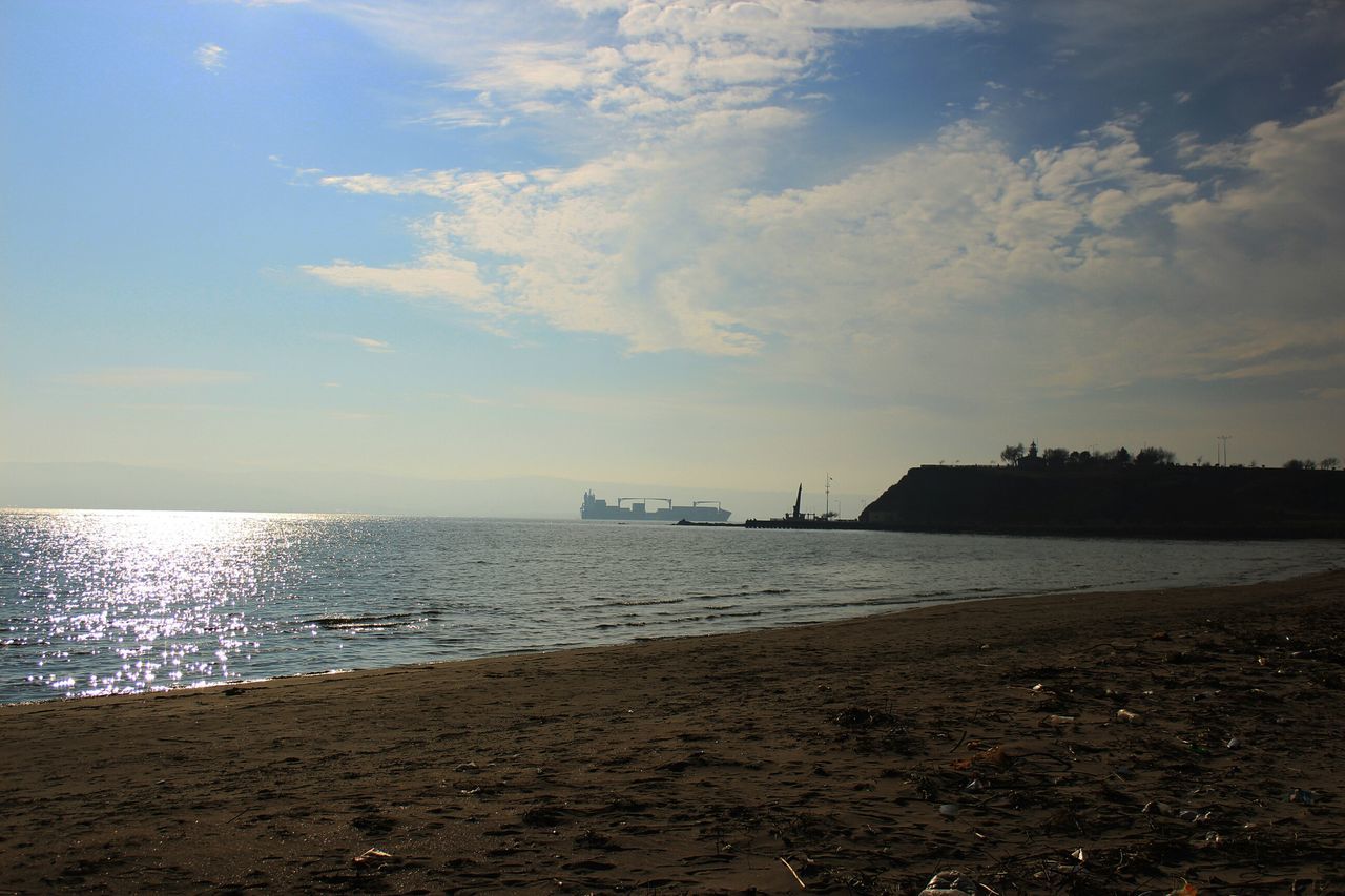 sea, water, beach, horizon over water, shore, sky, scenics, tranquil scene, tranquility, beauty in nature, nature, sunset, sand, cloud - sky, idyllic, coastline, cloud, outdoors, remote, calm