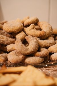 Close-up of cookies on table