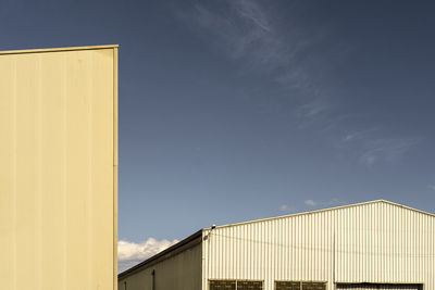 Details of a warehouse building in an industrial landscape in a suburb of a european city