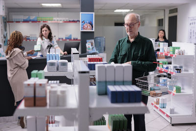 Portrait of man working in office