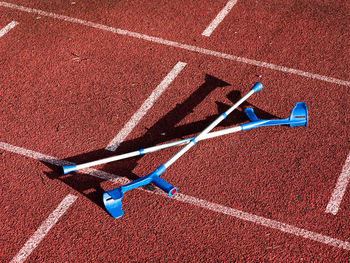 High angle view of umbrella