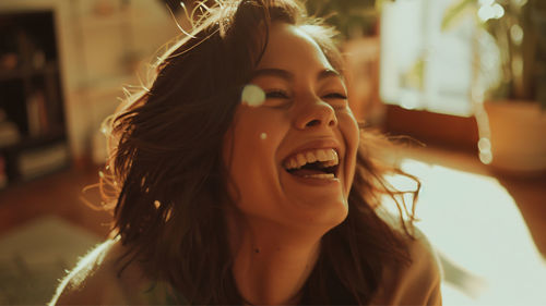 Close-up of young woman