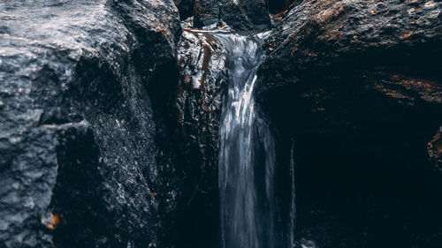 Scenic view of waterfall