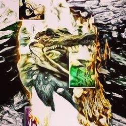 Close-up of painting on wall