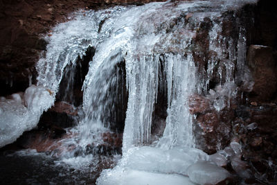 Close-up of waterfall