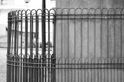 Close-up of metal fence