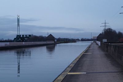 Bridge over river against sky