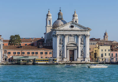 View of church at waterfront