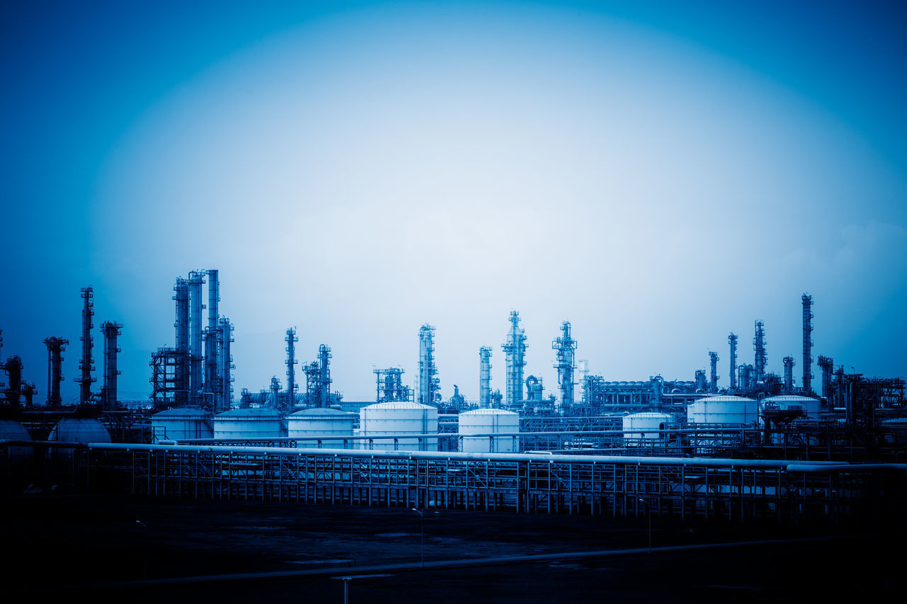 VIEW OF FACTORY AGAINST SKY