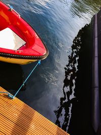 View of boats in water
