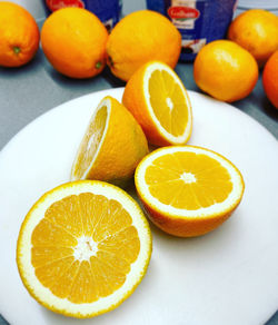 Close-up of orange fruits on table