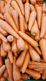 Full frame shot of carrots for sale