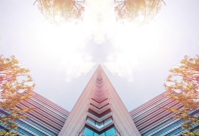 Low angle view of buildings against sky