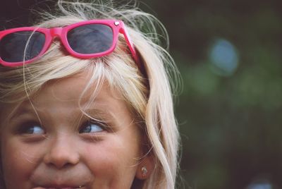 Close-up portrait of cute girl