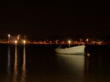 Illuminated city at night