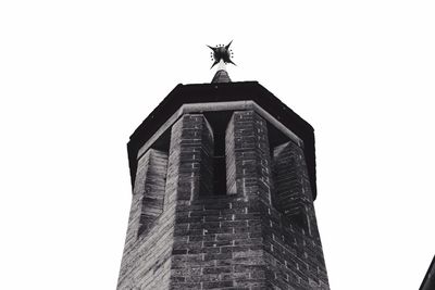 Low angle view of traditional building against clear sky