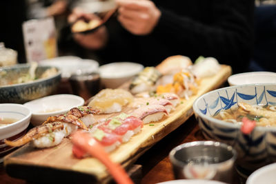 Close-up of food on table