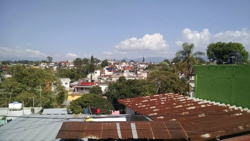 View of town against sky