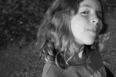 Close-up portrait of a girl