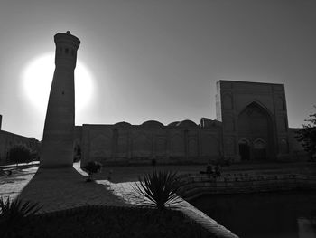 View of historic building against clear sky