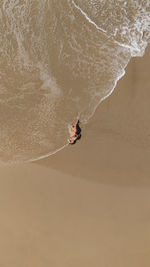 High angle view of sea