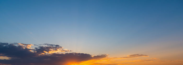 Low angle view of sky during sunset