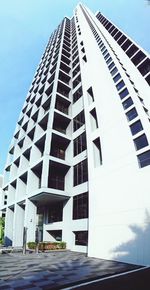 Low angle view of modern building against sky