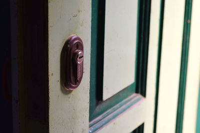 Close-up of closed door