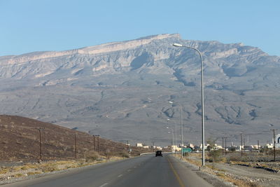 Road passing through mountains