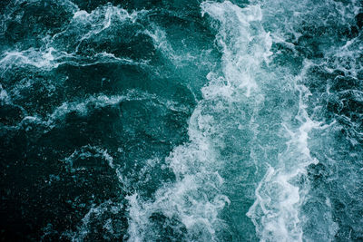 Full frame shot of water splashing in sea