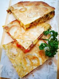 Close-up of bread on plate