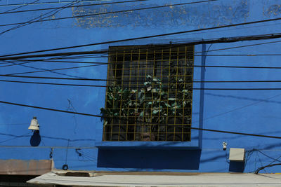 Exterior of building against blue sky