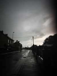 Road against sky at sunset