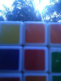 Close-up of multi colored stone wall