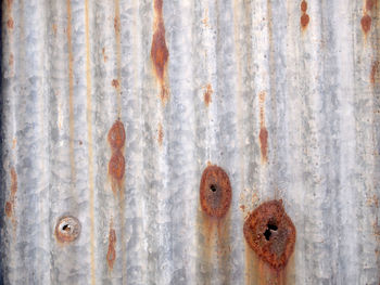 Full frame shot of rusty metal door