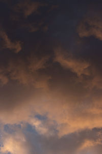 Low angle view of sky during sunset