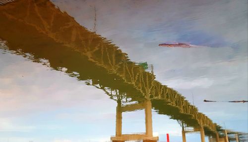 View of sea against cloudy sky