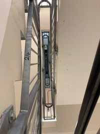 High angle view of staircase in building