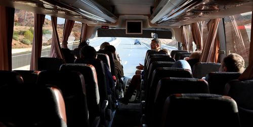 Interior of bus