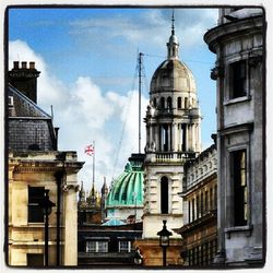 Low angle view of building against sky