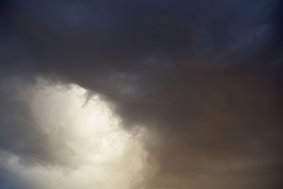 Low angle view of storm clouds in sky