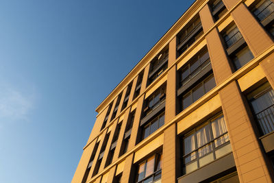 Low angle view of building against clear sky