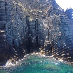 Rock formations in sea