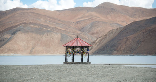 Scenic view of mountain against sky