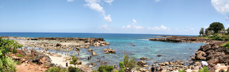 Panoramic view of sea against sky